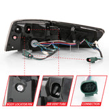 ANZO 2012-2018 Audi A6 LED Taillight Black Housing Red/Clear Lens 4 pcs (Sequential Signal) - 321353