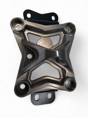 Elektric Offroad 2022+ Can Am X3 Maverick 10 Bolt Radius Rod Plate With Pull Hook (Gun Metal) - RRP210015