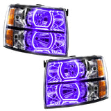 Oracle 07-13 Chevrolet Silverado SMD HL - Square Style - ColorSHIFT w/o Controller - 8188-334