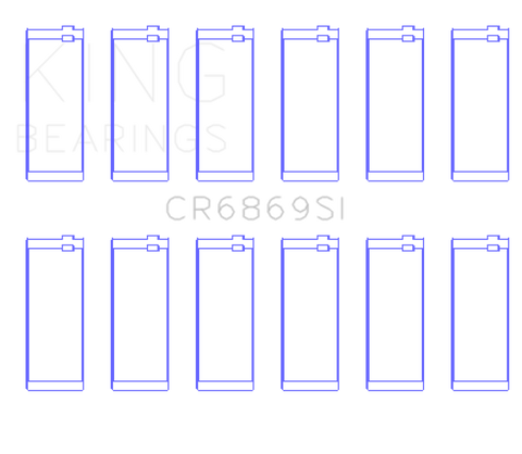 King Jeep AMC 232CI/242CI/248CI I6 (Size .020) Connecting Rod Bearing Set - CR6869SI020