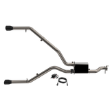 QTP 19-20 Ram 1500 304SS Screamer Cat-Back Exhaust Rear Split Exit w/4.5in Black Tips - 420019B