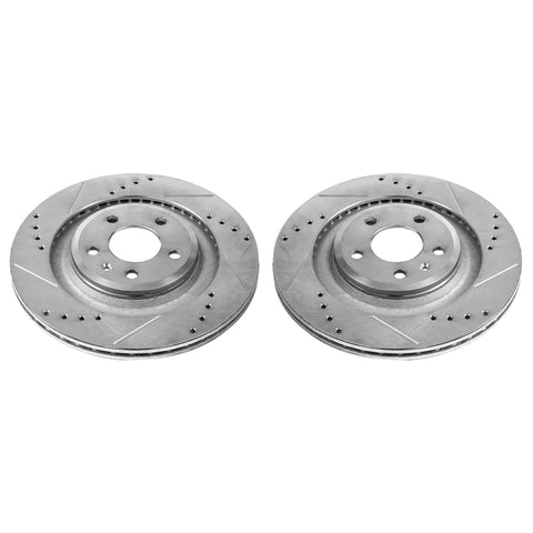 Power Stop 10-11 Audi S4 Rear Evolution Drilled & Slotted Rotors - Pair - EBR1015XPR