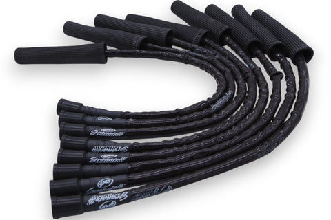 Granatelli 10-14 Ford 6.2L Perf Wire Set w/Inserts/Black Hi-Temp Jacket/Black Fire Sleeve - 28-2116HTBB