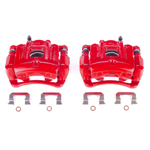 Power Stop 13-16 Hyundai Santa Fe Sport Front Red Calipers w/Brackets - Pair - S6462S