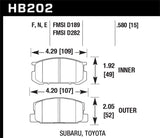 Hawk HPS Street Brake Pads - HB202F.580