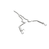 MagnaFlow Cat-Back 15-16 Ford Mustang 2.3L L4 Competition SS 3in Dual Split Rear 4.5in Black Tips - 19256