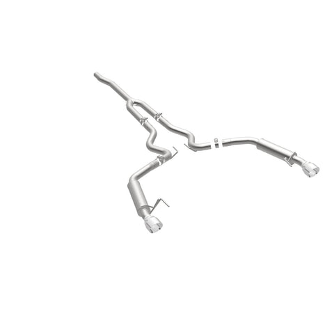 MagnaFlow Cat-Back 15-16 Ford Mustang 2.3L L4 Competition SS 3in Dual Split Rear 4.5in Black Tips - 19256
