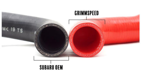 GrimmSpeed 04-08 Subaru Forester XT Radiator Hose Kit - Red - 405327