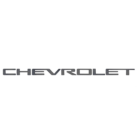 Putco 2020 Chevy Silverado HD - Grille Letters - Black Platinum Chevrolet Letters - 55553BPGM