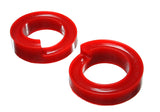 Energy Suspension 2005-07 Ford F-250/F-350 SD 2/4WD Front Coil Spring Isolator Set - Red - 4.6111R