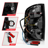 ANZO 15-21 Chevy Colorado LED Taillights w/ Light Bar Chrome Housing Clear Lens - 311407