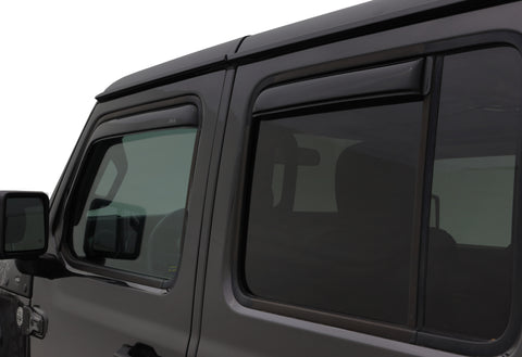 AVS 2018 Jeep Wrangler Unlimited (4-Door) Ventvisor In-Channel Window Deflectors 4pc - Smoke - 194811