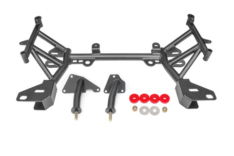 BMR 93-02 4th Gen F-Body K-Member LT1 Motor Mounts Standard Rack Mounts Black Hammertone - KM341H