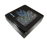 NRG 500 Series M12 X 1.5 Bullet Shape Steel Lug Nut Set - 21 Pc w/Lock Key - Neochrome - LN-LS500MC-21