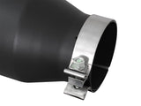 aFe Power MACH Force-Xp 4in In x 6in Out x 15in L Driver Side Clamp-On 4in 409 SS Exhaust Tip-Black - 49T40601-B15