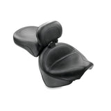 Mustang 99-11 Yamaha V-Star 1100 Custom Wide Touring 2PC Seat w/Driver Backrest - Black - 79221