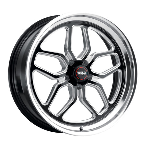 Weld S107 22X10.5 Laguna 5X127 ET13 BS6.25 Gloss Black MIL Dia 78.1 - S10720573625