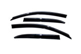 AVS 03-07 Honda Accord Ventvisor Low Profile Deflectors 4pc - Smoke w/Chrome Trim - 794010
