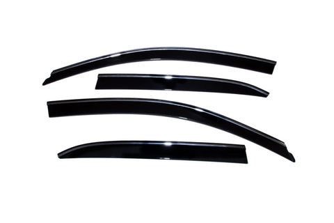 AVS 03-07 Honda Accord Ventvisor Low Profile Deflectors 4pc - Smoke w/Chrome Trim - 794010