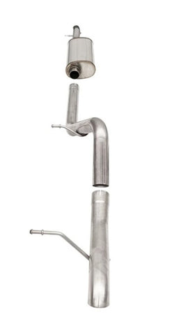 Corsa 07-18 Jeep Wrangler JKU 3.6L Sport 2.75in Cat-Back Exhaust w/ Single 4in Tips - 21122