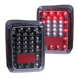 ANZO 2007-2015 Jeep Wrangler LED Taillights Black - 311212
