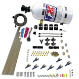 Nitrous Express 8 Cyl Piranha Direct Port 4 Solenoids Nitrous Kit (200-500HP EFI Jets) w/10lb Bottle - 80001EFI-10