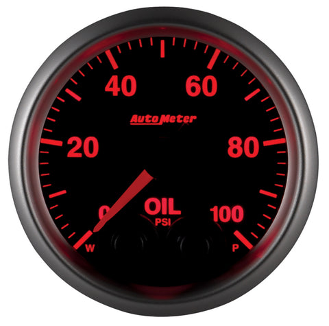 Autometer Elite 52mm Oil Pressure Peak and Warn Gauge w/ Electronic Control - 5652