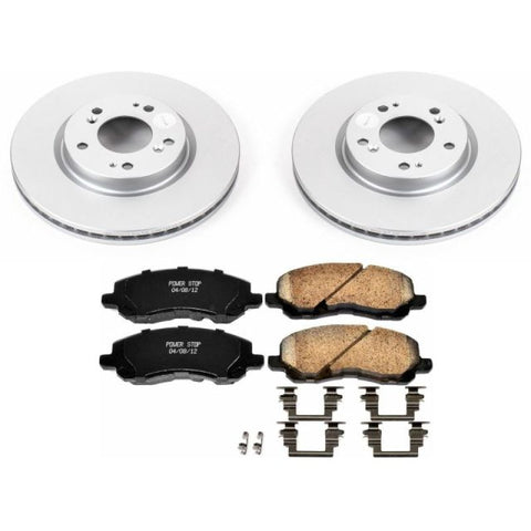 Power Stop 06-12 Mitsubishi Eclipse Front Z17 Evolution Geomet Coated Brake Kit - CRK094