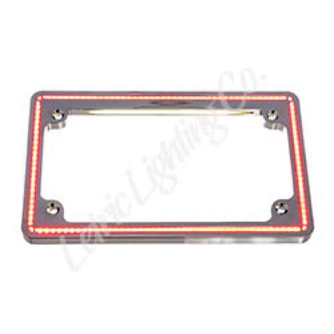 Letric Lighting 14+ Indian Scout Perfect Plate Light License Plate Frame Chrome - LLC-IPPL-C