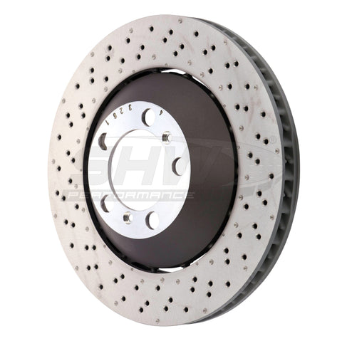 SHW 16-19 Porsche 911 GT3 RS w/o Ceramics Left Frt Drill-Dimp Lightweight Brake Rotor (99135140581) - PFL41387