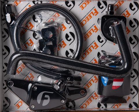 Fleece Performance 06-07 Auto Trans Cummins Coolant Bypass Kit w/ Stainless Steel Braided Line - FPE-CLNTBYPS-CUMMINS-0607-SS