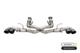 Corsa 20-25 Corvette C8 3in Xtreme Cat-Back Exhaust 4.5in Blk Quad Tips - Integrates stock AFM Valve - 21102BLK