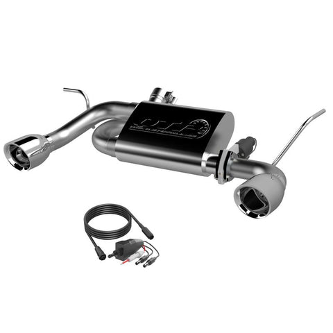 QTP 07-18 Jeep Wrangler 3.6L/3.8L 304SS Screamer Axle Back Exhaust w/4in Tips - 425007