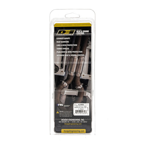 DEI Hi-Temp Shrink Tube 19mm (3/4in) x 2ft w/Adhesive - Black - 10858