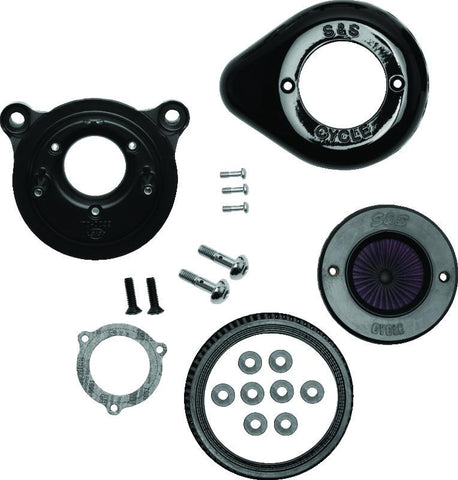 S&S Cycle 08-16 Touring/16-17 Softail Models Stealth Air Stinger Kit w/ Gloss Black Teardrop - 170-0720A
