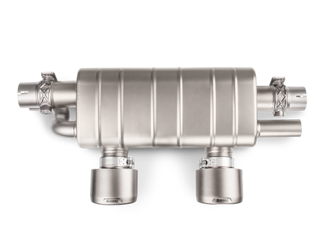 Akrapovic 16-17 Porsche 911 Carrera S/4/4S/GTS (991.2) Slip-On Line (Titanium) w/ Titanium Tips - S-PO/TI/5H