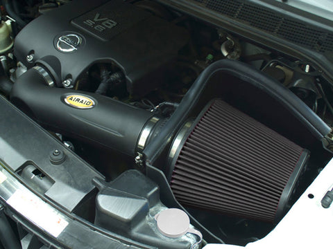 Airaid 04-13 Nissan Titan/Armada 5.6L MXP Intake System w/ Tube (Dry / Black Media) - 522-284