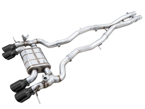 AWE Tuning SwitchPath Cat-Back Exhaust for BMW G8X M3/M4 - Diamond Black Tips - 3025-42480