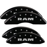 MGP 4 Caliper Covers Engraved Front & Rear RAM Black finish silver ch - 55002SRAMBK