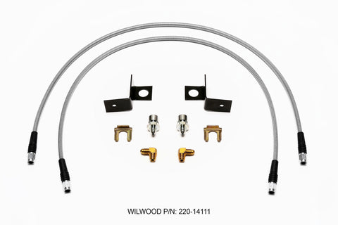 Wilwood Flexline Kit 30 inch -3 3/8-24 IF 1/8 NPT 90 Degree - 220-14111