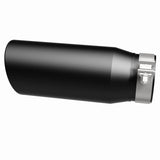 MagnaFlow Tip Stainless Black Coated Single Double Round Single Outlet 5in Dia 4in Inlet 13in L - 35240
