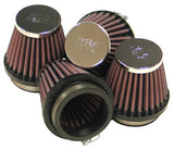 K&N Universal Chrome Filter 2.125 in Flange ID / 3in Base OD / 2in Top OD / 2.75in H (4 per box) - RC-2344