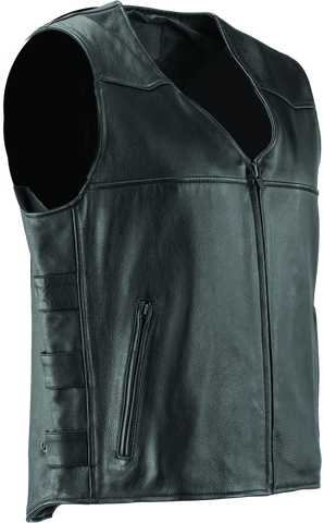 River Road Plains Leather Vest Black - Small - 094405