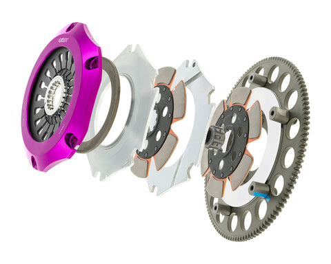 Exedy 1993-1995 Mazda RX-7 R2 Hyper Compe-R Twin Cerametallic Clutch Rigid Center Disc Pull Type - ZM022SBL