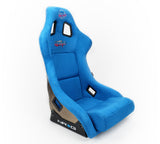 NRG FRP Bucket Seat ULTRA Edition - Large (Blue Alcantara/Gold Glitter Back) - FRP-302BL-ULTRA