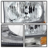 xTune Ford F250/350/450 Superduty 99-04 Crystal Headlights w/ Bumper Lights HD-JH-FF25099-AM-C - 9025419