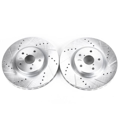 Power Stop 05-14 Subaru Impreza Front Evolution Drilled & Slotted Rotors - Pair - JBR1117XPR