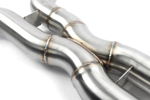 Dinan 24-26 BMW X5 M LCI/X6 M LCI (F95/F96) High Flow X-Pipe Exhaust - 3.25in - Stainless Steel - D660-0103