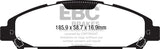 EBC 15+ Ford Mustang 2.3 Turbo Yellowstuff Front Brake Pads - DP43039R