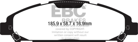EBC 15+ Ford Mustang 2.3 Turbo Redstuff Front Brake Pads - DP33039C
